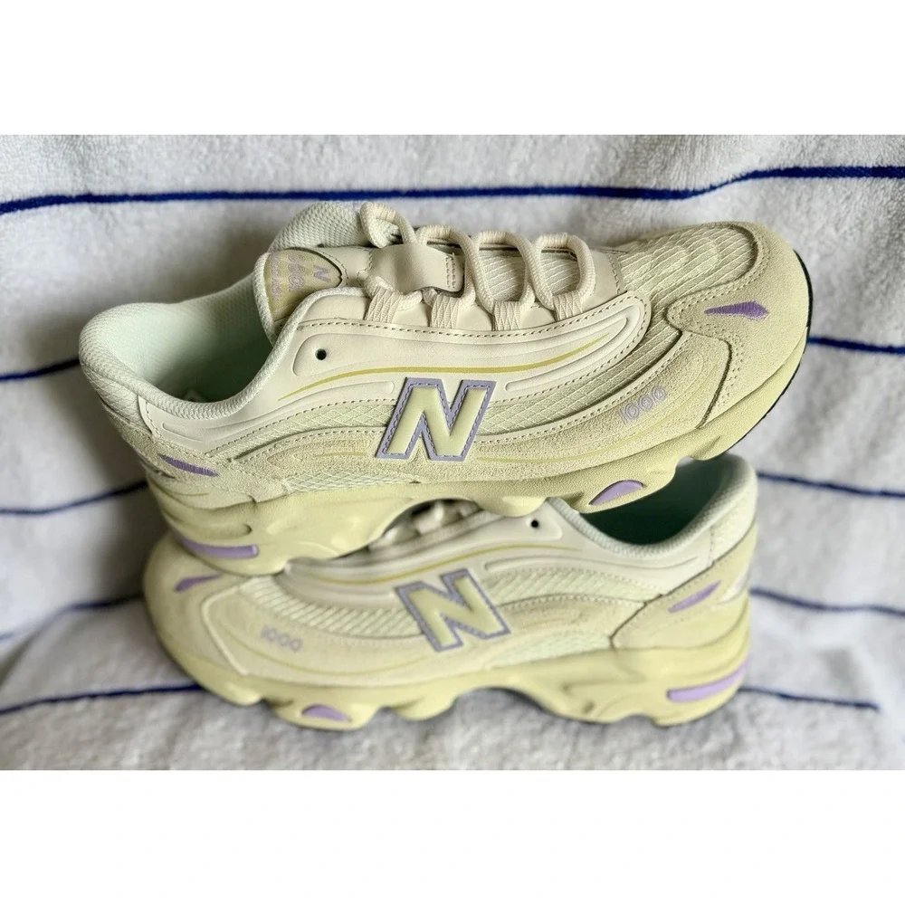 New Balance 1000 Lilac Sea Salt Grey White Shoes GC1000FM Size 7Y/8.5W